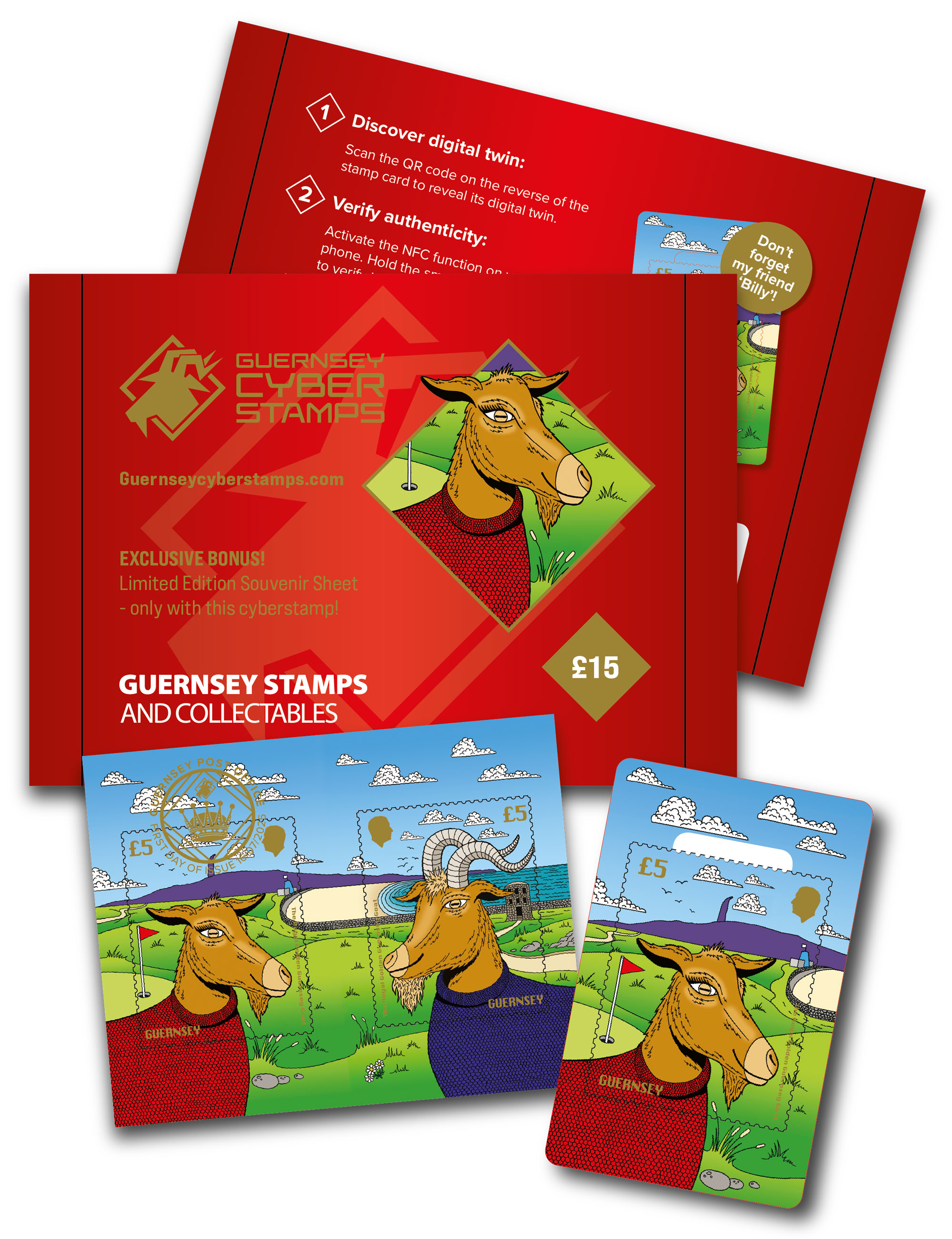 Royal Golden Guernsey Nanny Goat Cyberstamp